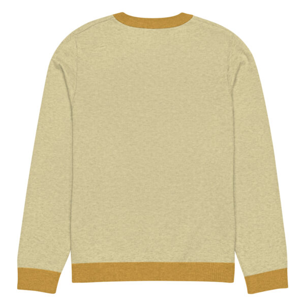 Knitted crew neck sweater Unisex - Yellow Waves 2 - Image 2