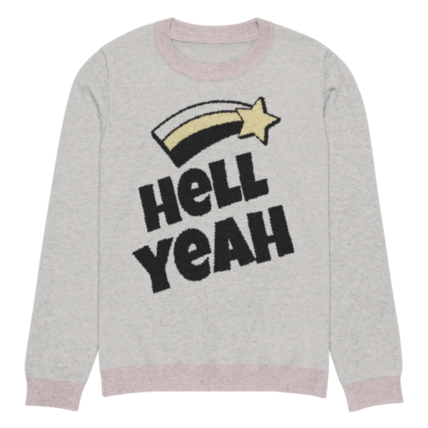Knitted crew neck sweater Unisex - Hell Yeah