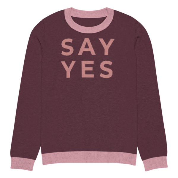 Knitted crew neck sweater Unisex - Say Yes