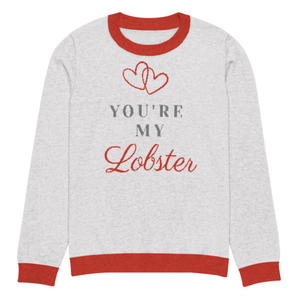 Knitted crew neck sweater Unisex - You are My Lobster