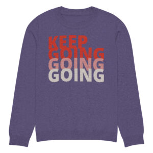 Knitted crew neck sweater Unisex - Keep Going