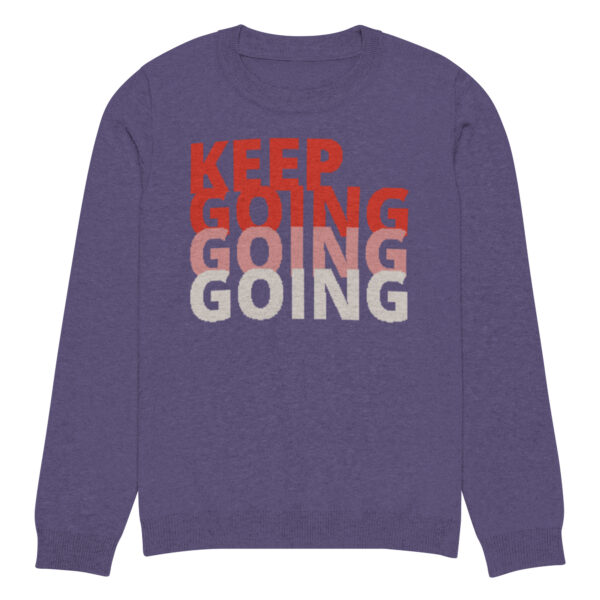 Knitted crew neck sweater Unisex - Keep Going