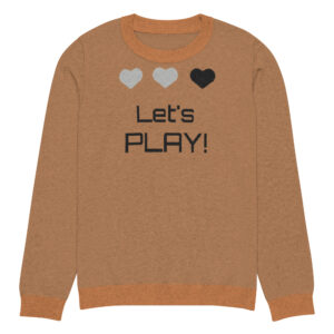 Knitted crew neck sweater Unisex - Let's Play