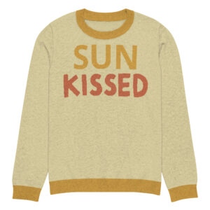 Knitted crew neck sweater Unisex - Sun Kissed