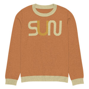 Knitted crew neck sweater Unisex - Sun