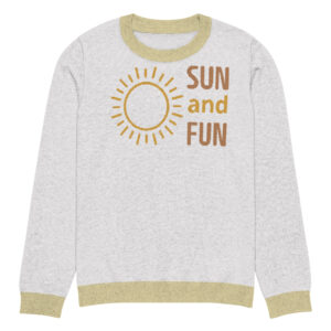 Knitted crew neck sweater Unisex - Sun and Fun