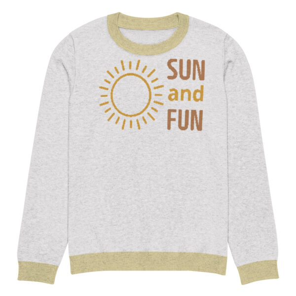 Knitted crew neck sweater Unisex - Sun and Fun