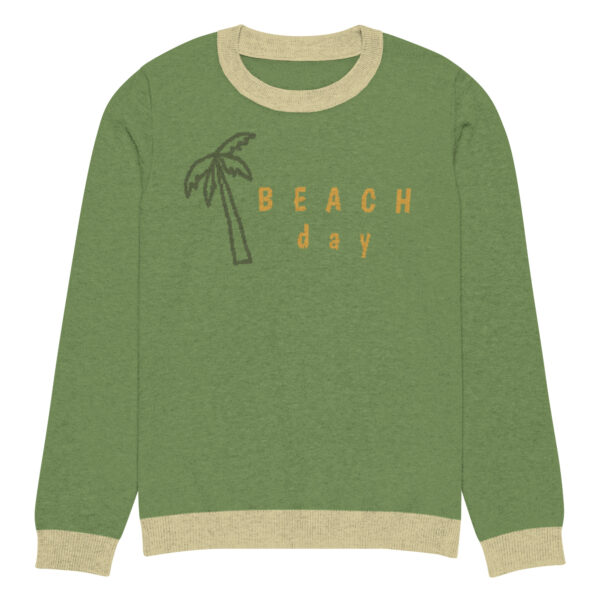 Knitted crew neck sweater Unisex - Beach Day