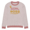 Knitted crew neck sweater - Girl Boss
