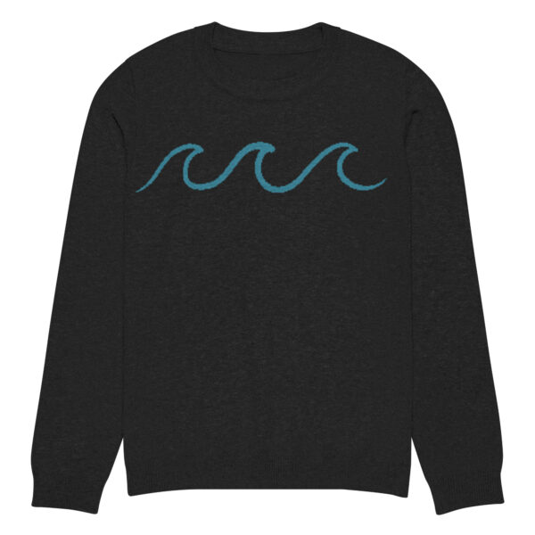 Knitted crew neck sweater Unisex - Waves