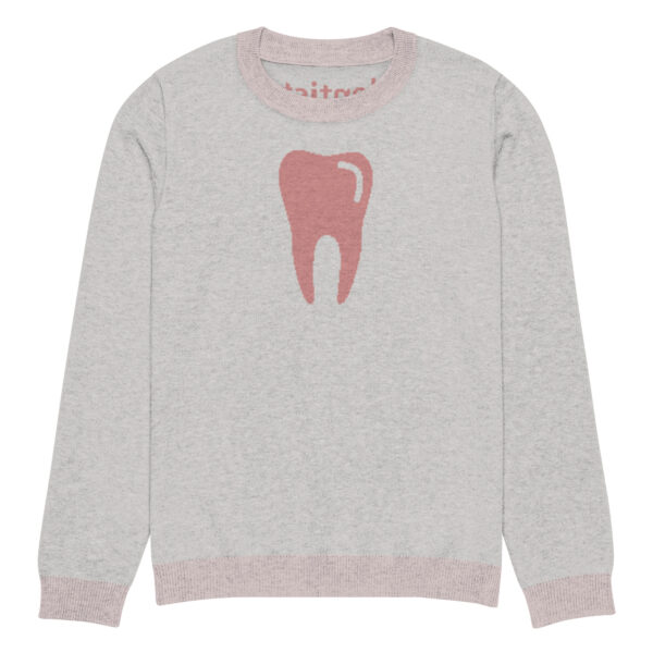Knitted crew neck sweater Unisex - Dentistry Pink and Gray