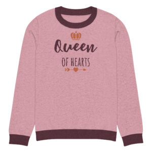 Knitted crew neck sweater - Queen of Hearts