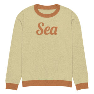 Knitted crew neck sweater Unisex - Yellow Sea