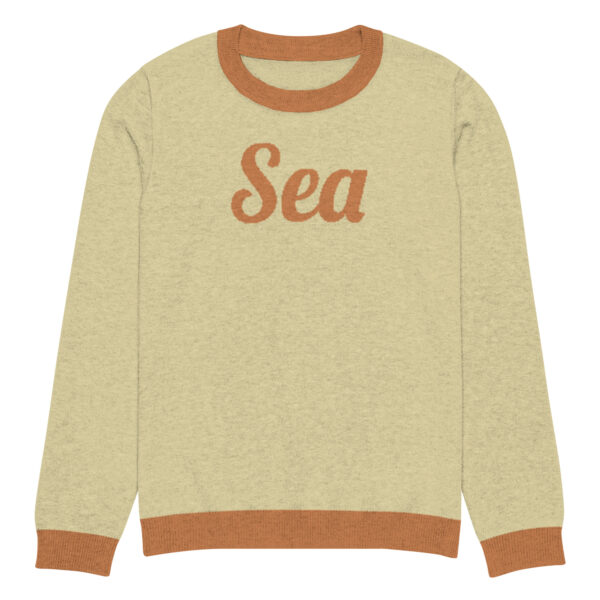 Knitted crew neck sweater Unisex - Yellow Sea
