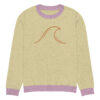 Knitted crew neck sweater Unisex - Yellow Wave