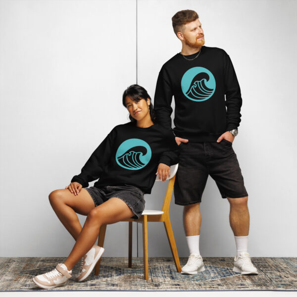 Crew neck sweatshirt Unisex - Wave - Image 2