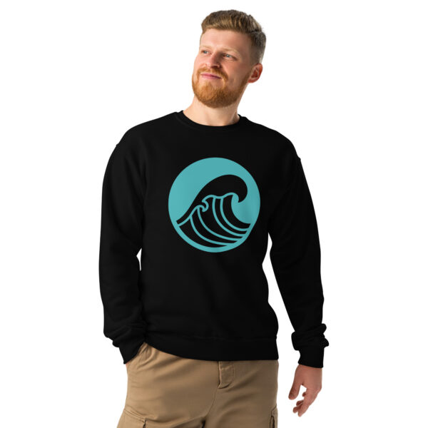 Crew neck sweatshirt Unisex - Wave - Image 4