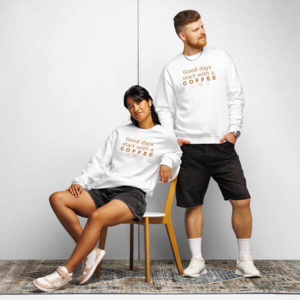 Crew neck sweatshirt - Good Days Start With Coffee - Image 10