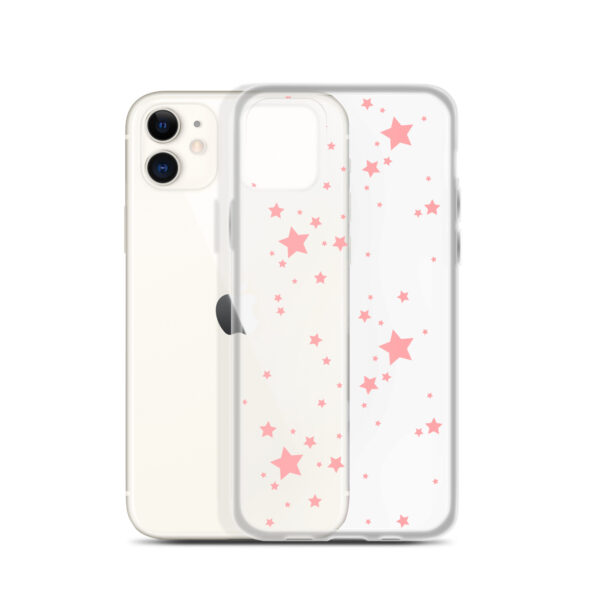 Case for iPhone® - Clear Pink Stars - Image 6