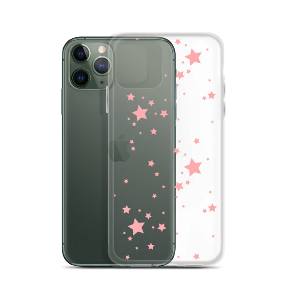 Case for iPhone® - Clear Pink Stars - Image 4