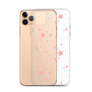 Case for iPhone® - Clear Pink Stars