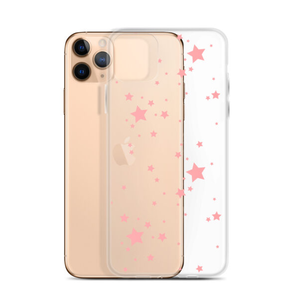 Case for iPhone® - Clear Pink Stars
