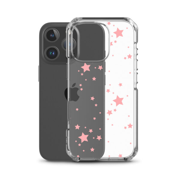 Case for iPhone® - Clear Pink Stars - Image 44