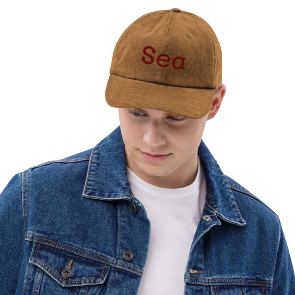 Corduroy hat Unisex - Sea - Image 4