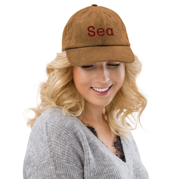 Corduroy hat Unisex - Sea - Image 5