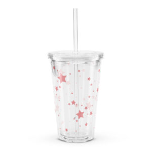 Plastic Tumbler Clear - Hearts