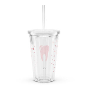 Plastic Tumbler Clear - Pink Dentistry