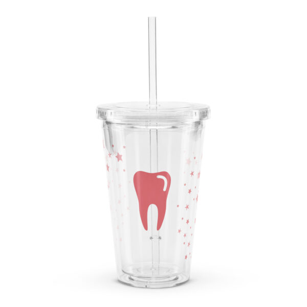 Plastic Tumbler Clear - Pink Dentistry - Image 2