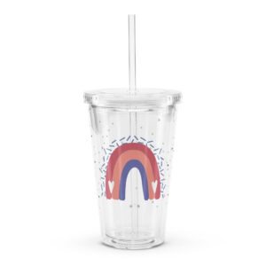 Plastic tumbler Clear - Rainbow