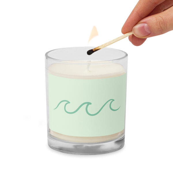 Glass jar soy wax candle - Waves - Image 4
