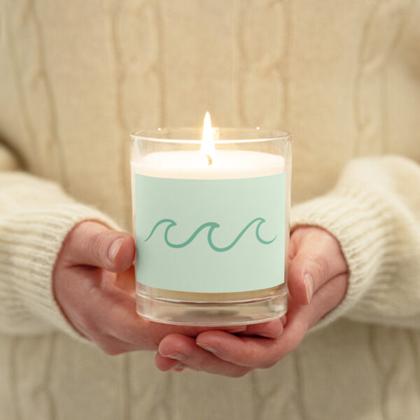 Glass jar soy wax candle - Waves - Image 2