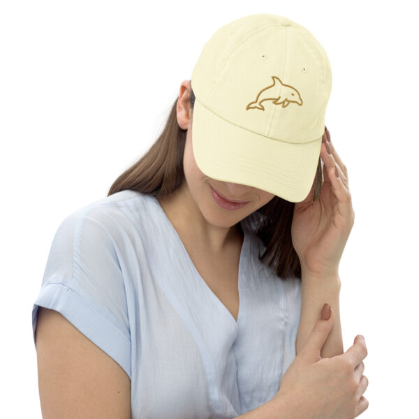 Dad hat Unisex - Yellow Dolphin - Image 3