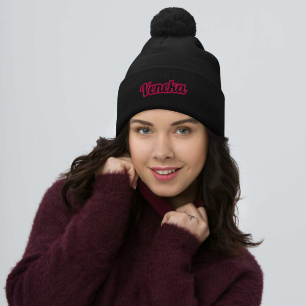 Beanie Pom-Pom Veneka - Pink - Image 2