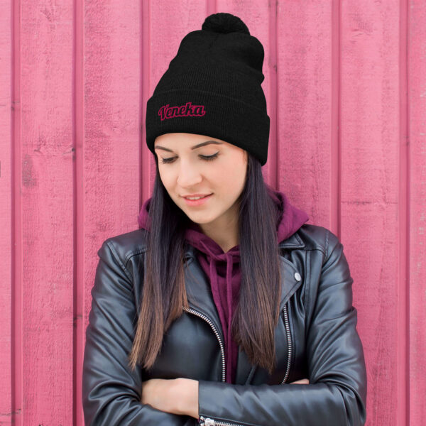 Beanie Pom-Pom Veneka - Pink - Image 5