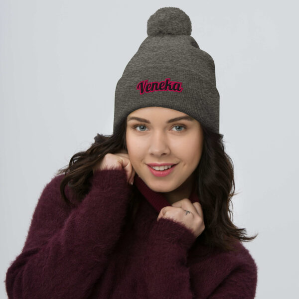 Beanie Pom-Pom Veneka - Pink - Image 3