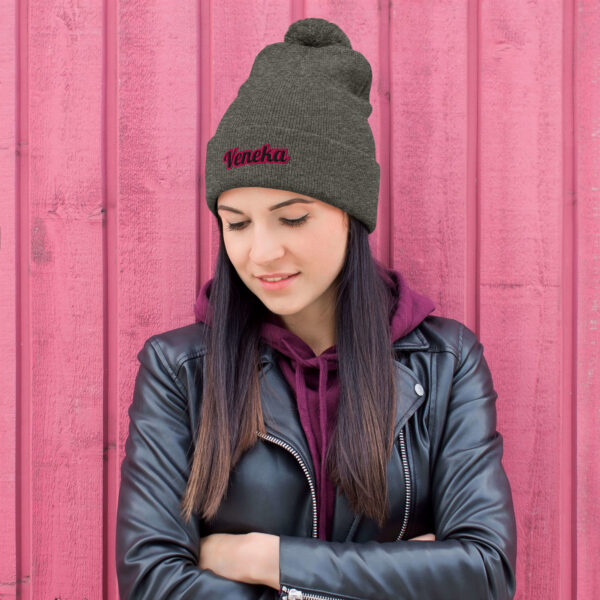 Beanie Pom-Pom Veneka - Pink - Image 4