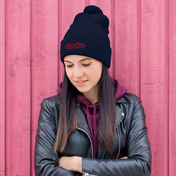 Beanie Pom-Pom Veneka - Pink - Image 7