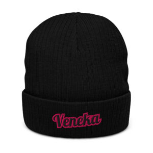 Beanie Ribbed Knit Veneka - Pink