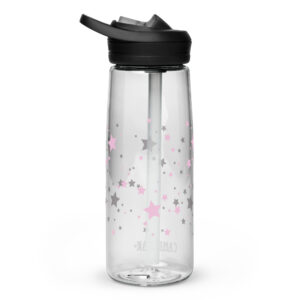 Water Bottle Sports - Pink Stars