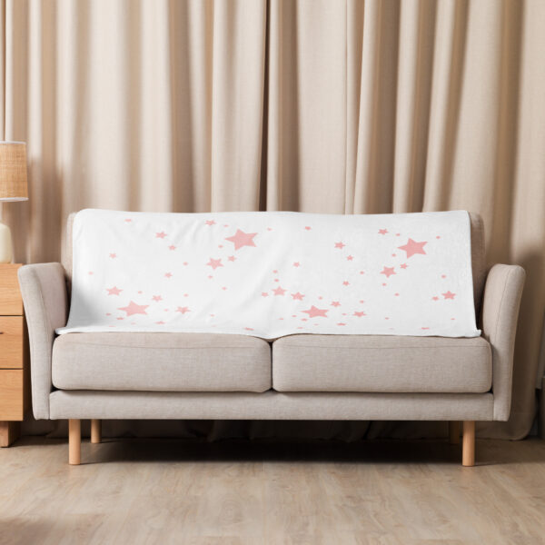 Blanket Sherpa - Pink Stars - Image 4