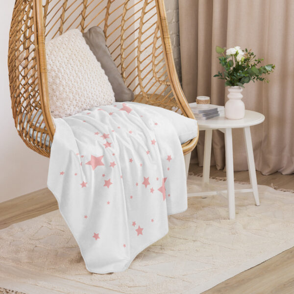 Blanket Sherpa - Pink Stars - Image 5