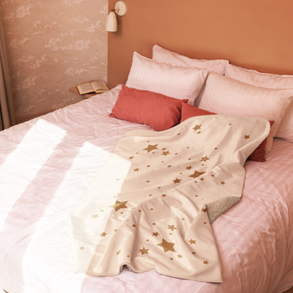 Blanket Sherpa - Cream Stars - Image 4