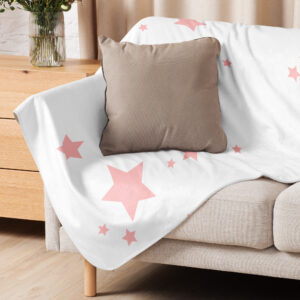 Blanket Sherpa - Pink Stars