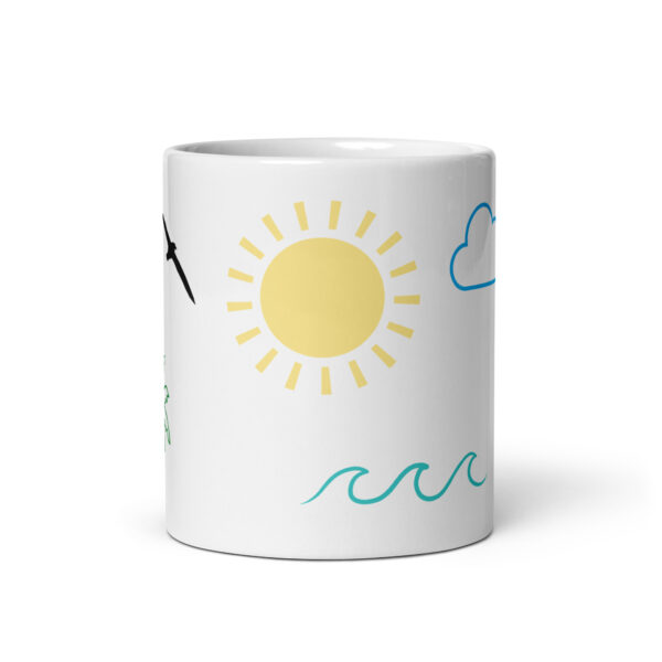 Mug White glossy - Sun and Clouds - Image 3