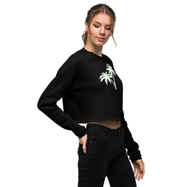 Crop Sweatshirt - Palm Trees - Image 4