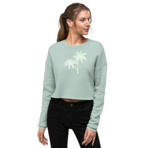 Crop Sweatshirt - Palm Trees